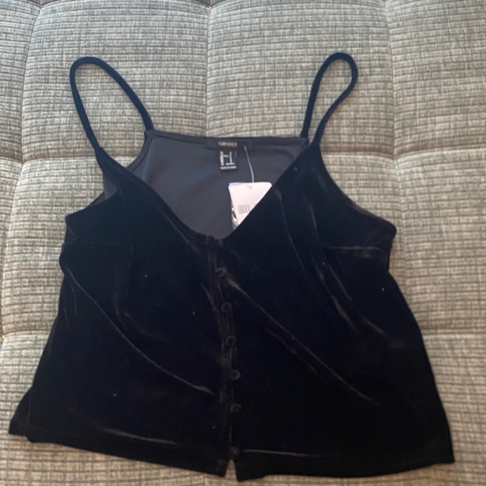 Forever 21 Black Velvet Camisole